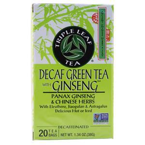 Triple Leaf Tea Decaf Green Tea with Ginseng 20 pckts