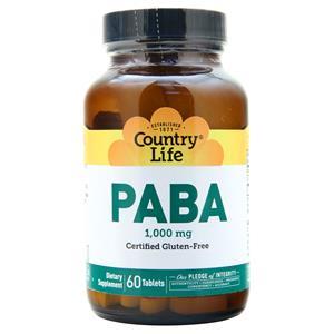 Country Life PABA (1000mg) 60 tabs