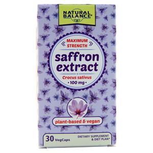 Natural Balance Saffron Extract (100mg) 30 vcaps