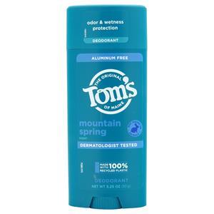 Tom's Of Maine Aluminum-Free Deodorant Mountain Spring 3.25 oz