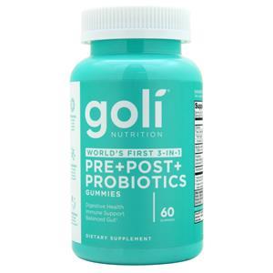 Goli Nutrition World's First 3-in-1 Pre+Post+Probiotics Gummies 60 gummy