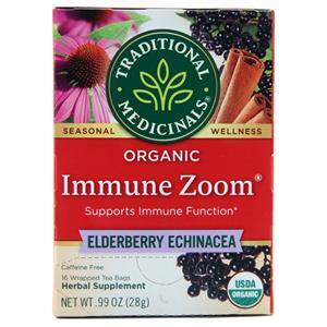 Traditional Medicinals Organic Seasonal Wellness Tea Immune Zoom - Elderberry Echinacea 16 pckts