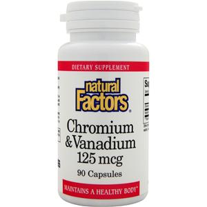 Natural Factors Chromium & Vanadium (125mcg)  90 caps