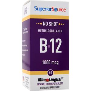 Superior Source MicroLingual No Shot Methylcobalamin B12 (1000mcg) 60 tabs