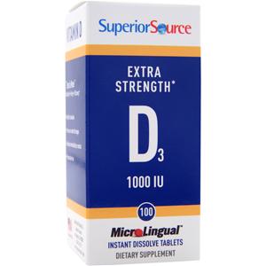Superior Source MicroLingual Extra Strength D3 (1000IU) 100 tabs