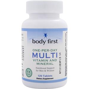 Body First One-Per-Day Multi - Vitamin and Mineral 120 tabs