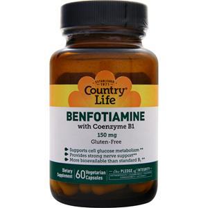 Country Life Benfotiamine with Coenzyme B1 60 vcaps