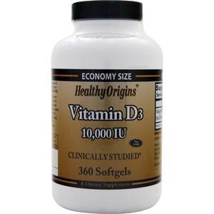 Healthy Origins Vitamin D3 (10,000IU)  360 sgels