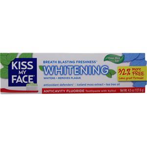 Kiss My Face Whitening - Anticavity Fluoride Toothpaste with Xylitol  4.5 oz