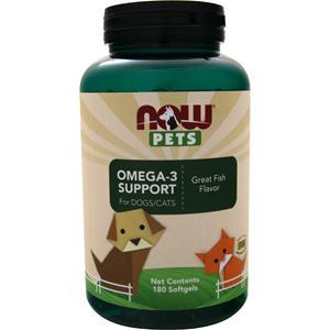 Now Pets Omega-3 Support for Dogs/Cats 180 sgels