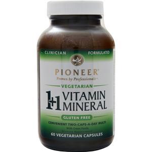 Pioneer 1+ 1 Vitamin Mineral (Vegetarian)  60 vcaps