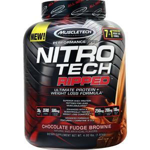 Muscletech Nitro Tech Ripped - Performance Series Chocolate Fudge Brownie 4 lbs