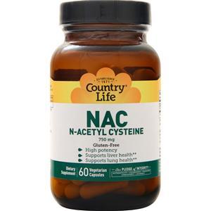 Country Life NAC N-Acetyl Cysteine (750mg) 60 vcaps