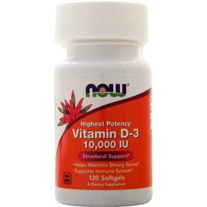 Now Vitamin D-3 (10,000IU) 120 sgels