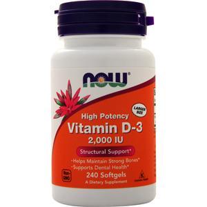 Now Vitamin D-3 (2000IU) 240 sgels