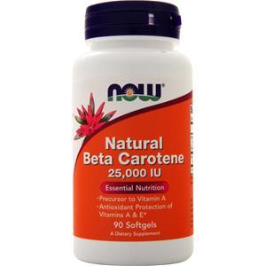 Now Natural Beta-Carotene (25,000 IU) 90 sgels