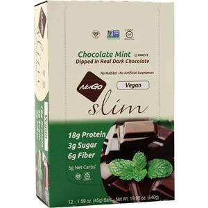 Nugo Nutrition Slim Vegan Bar Chocolate Mint 12 bars
