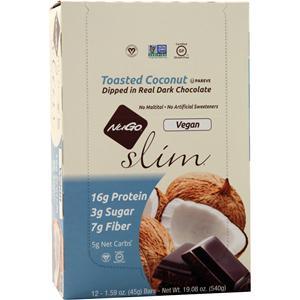 Nugo Nutrition Slim Vegan Bar Toasted Coconut 12 bars