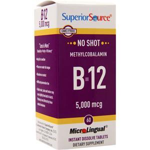 Superior Source No Shot Methylcobalamin B-12 (5,000 mcg) 60 tabs