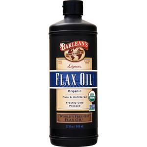 Barlean's Highest Lignan Flax Oil Liquid - 100% Organic  32 fl.oz