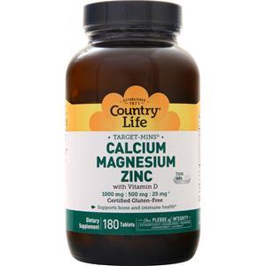 Country Life Target Mins - Calcium Magnesium Zinc 180 tabs