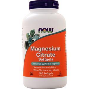 Now Magnesium Citrate  180 sgels