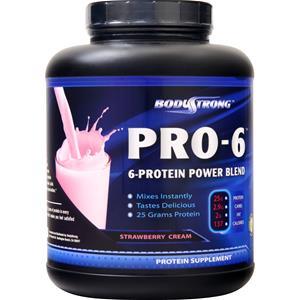BodyStrong Pro-6 Protein Power Blend Strawberry Cream 5 lbs