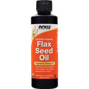 Now Organic Flax Seed Oil (100% Pure)  12 fl.oz