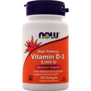 Now Vitamin D-3 (2000IU) 120 sgels