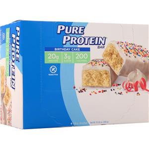 Worldwide Sports Pure Protein Bar Birthday Cake 6 bars