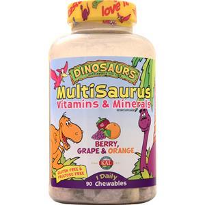 KAL Dinosaurs - Multisaurus Vitamins & Minerals Berry, Grape & Orange 90 chews