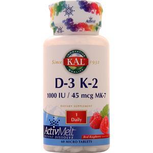 KAL D-3 & K-2 Red Raspberry 60 tabs