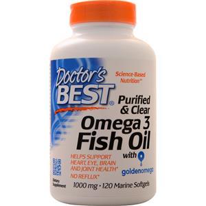 Doctor's Best Purified & Clear Omega 3 Fish Oil 120 sgels