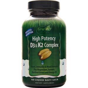 Irwin Naturals D3 & K2 Complex - High Potency 60 sgels