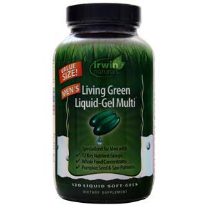 Irwin Naturals Men's Living Green Liquid-Gel Multi 120 sgels