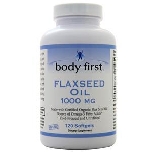 Body First Flax Seed Oil (1000mg) - Certified Organic 120 sgels