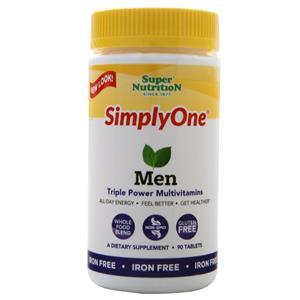 Super Nutrition Simply One Men - Triple Power Multivitamins (Iron Free)  90 tabs