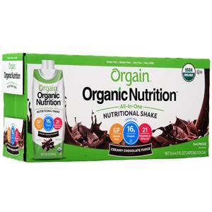 Orgain Organic Nutrition All-In-One Nutritional Shake RTD Creamy Chocolate Fudge 12 pack
