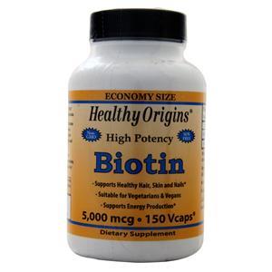 Healthy Origins Biotin (5,000mcg)  150 vcaps