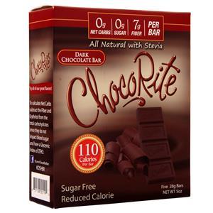 HealthSmart Foods Choco Rite Chocolate Bar Dark Chocolate 5 bars