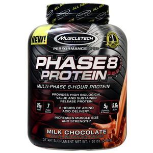 Muscletech Phase 8 - Multi Phase 8 Hour Protein Milk Chocolate 4.6 lbs