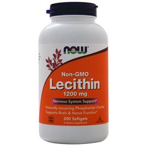 Now Lecithin Non-GMO (1200mg)  200 sgels