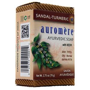 Auromere Ayurvedic Soap with Neem Sandal-Turmeric 2.75 oz