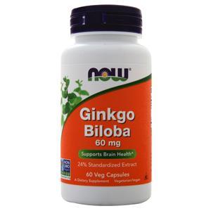 Now Ginkgo Biloba (60mg)  60 vcaps
