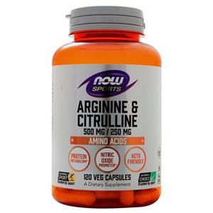 Now Arginine and Citrulline  120 caps