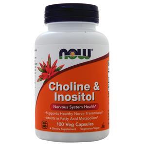 Now Choline and Inositol (500mg)  100 vcaps