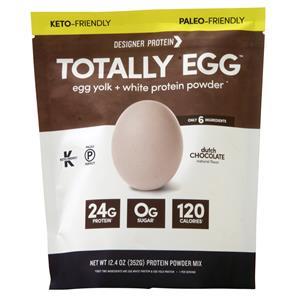 Designer Protein Totally Egg - Egg Yolk + White Protein Powder Dutch Chocolate 12.4 oz