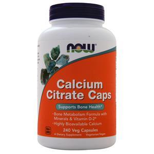 Now Calcium Citrate Caps  240 vcaps
