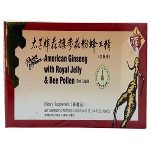 Prince of Peace American Ginseng with Royal Jelly & Bee Pollen  10 bttls