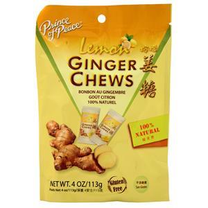 Prince of Peace Ginger Chews - 100% Natural Lemon 28 chews